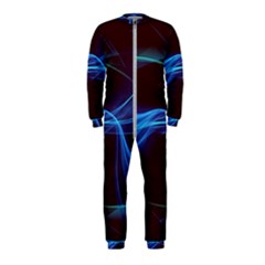 Light Waves In Blue And Green, Graphic Art Onepiece Jumpsuit (kids)