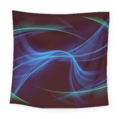 Light Waves In Blue And Green, Graphic Art Square Tapestry (large)