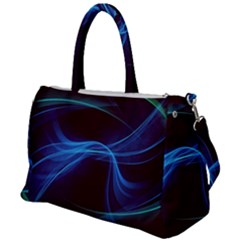 Light Waves In Blue And Green, Graphic Art Duffel Travel Bag by picsaspassion