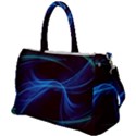 Light waves in Blue and Green, graphic art Duffel Travel Bag View1