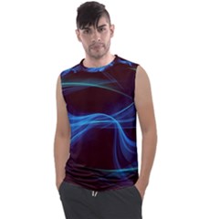 Light Waves In Blue And Green, Graphic Art Men s Regular Tank Top by picsaspassion