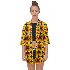 Zappwaits-retro Open Front Chiffon Kimono by zappwaits