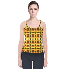 Zappwaits-retro Velvet Spaghetti Strap Top by zappwaits