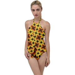 Zappwaits-retro Go With The Flow One Piece Swimsuit by zappwaits