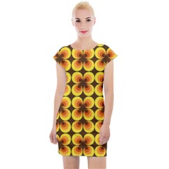 Zappwaits-retro Cap Sleeve Bodycon Dress by zappwaits