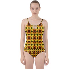 Zappwaits-retro Cut Out Top Tankini Set by zappwaits