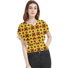 Zappwaits-retro Butterfly Chiffon Blouse