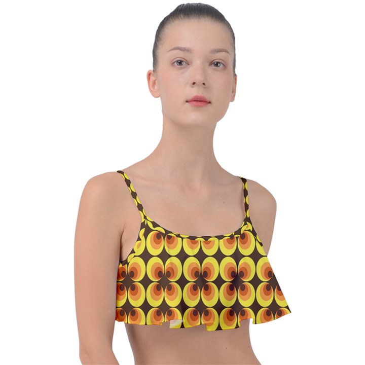 zappwaits-retro Frill Bikini Top