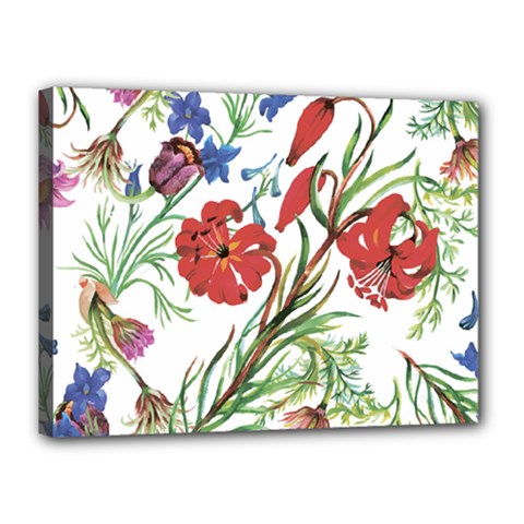 Summer Flowers Canvas 16  X 12  (stretched) by goljakoff