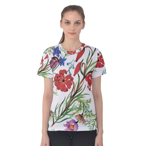 Summer Flowers Women s Cotton Tee by goljakoff