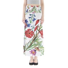 Summer Flowers Full Length Maxi Skirt by goljakoff