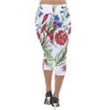 Summer flowers Lightweight Velour Capri Leggings  View2