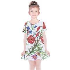 Summer Flowers Kids  Simple Cotton Dress by goljakoff