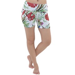 Summer Flowers Lightweight Velour Yoga Shorts by goljakoff