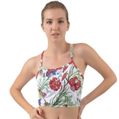 Summer Flowers Mini Tank Bikini Top by goljakoff