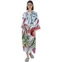 Summer flowers Maxi Satin Kimono View1