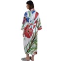 Summer flowers Maxi Satin Kimono View2