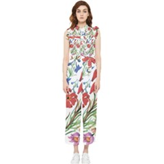 Summer Flowers Women s Frill Top Jumpsuit by goljakoff