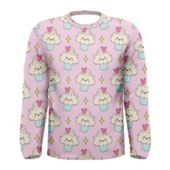 Kawaii Cupcake  Men s Long Sleeve Tee by lisamaisak