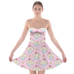 Kawaii Cupcake  Strapless Bra Top Dress by lisamaisak