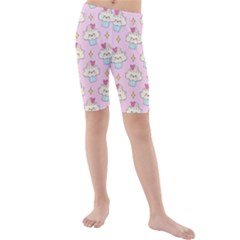 Kawaii Cupcake  Kids  Mid Length Swim Shorts