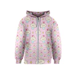 Kawaii Cupcake  Kids  Zipper Hoodie by lisamaisak