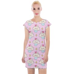 Kawaii Cupcake  Cap Sleeve Bodycon Dress by lisamaisak