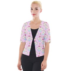 Kawaii Cupcake  Cropped Button Cardigan