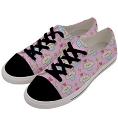 Kawaii Cupcake  Men s Low Top Canvas Sneakers by lisamaisak