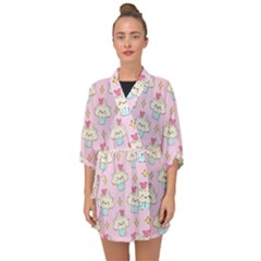 Kawaii Cupcake  Half Sleeve Chiffon Kimono