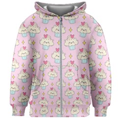 Kawaii Cupcake  Kids  Zipper Hoodie Without Drawstring by lisamaisak