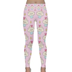 Kawaii Cupcake  Lightweight Velour Classic Yoga Leggings