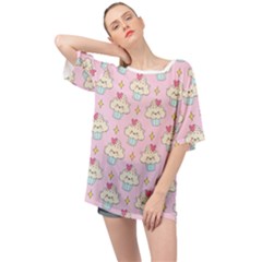 Kawaii Cupcake  Oversized Chiffon Top by lisamaisak