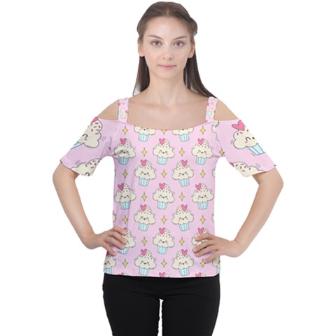 Kawaii Cupcake  Cutout Shoulder Tee by lisamaisak