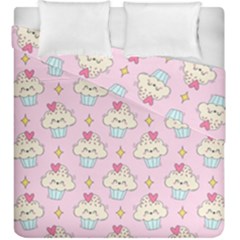 Kawaii Cupcake  Duvet Cover Double Side (king Size) by lisamaisak