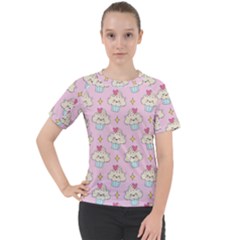 Kawaii Cupcake  Women s Sport Raglan Tee