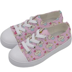 Kawaii Cupcake  Kids  Low Top Canvas Sneakers by lisamaisak