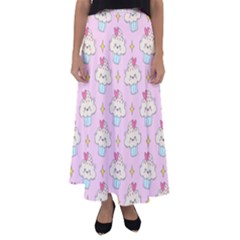 Kawaii Cupcake  Flared Maxi Skirt