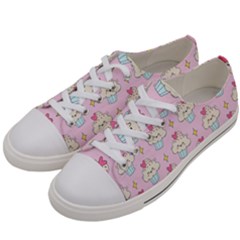 Kawaii Cupcake  Women s Low Top Canvas Sneakers by lisamaisak