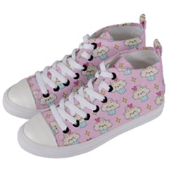 Kawaii Cupcake  Women s Mid-top Canvas Sneakers by lisamaisak