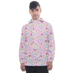 Kawaii Cupcake  Men s Front Pocket Pullover Windbreaker by lisamaisak