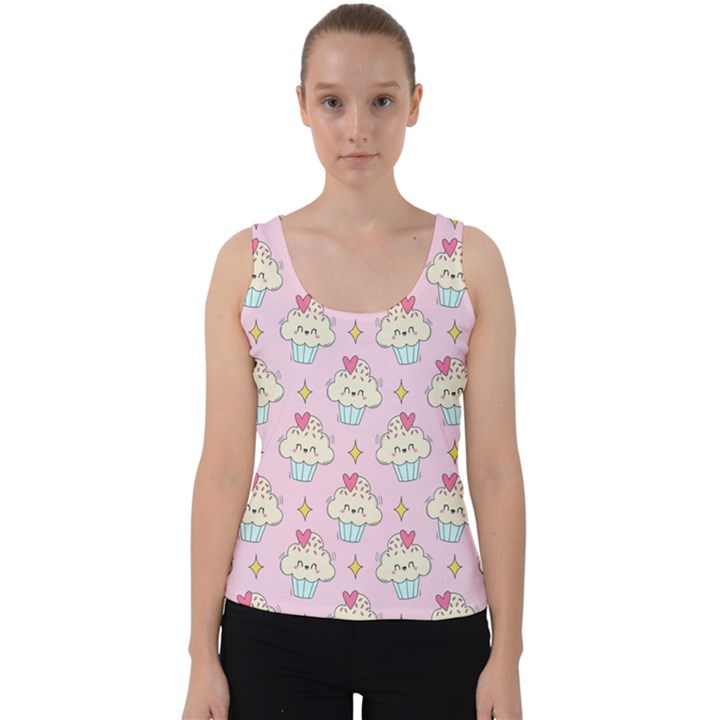 Kawaii Cupcake  Velvet Tank Top