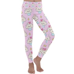 Kawaii Cupcake  Kids  Lightweight Velour Classic Yoga Leggings by lisamaisak