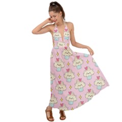 Kawaii Cupcake  Backless Maxi Beach Dress by lisamaisak