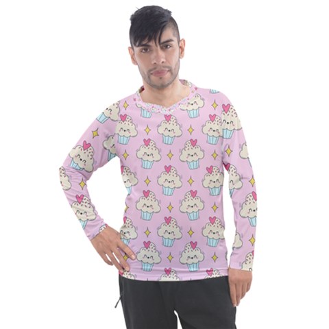 Kawaii Cupcake  Men s Pique Long Sleeve Tee by lisamaisak