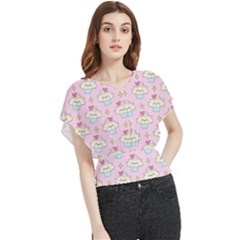 Kawaii Cupcake  Butterfly Chiffon Blouse