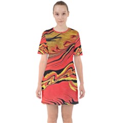 Warrior s Spirit  Sixties Short Sleeve Mini Dress