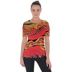 Warrior s Spirit  Shoulder Cut Out Short Sleeve Top