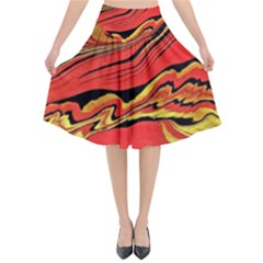 Warrior s Spirit  Flared Midi Skirt by BrenZenCreations