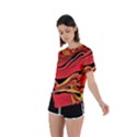 Warrior s Spirit  Asymmetrical Short Sleeve Sports Tee View2